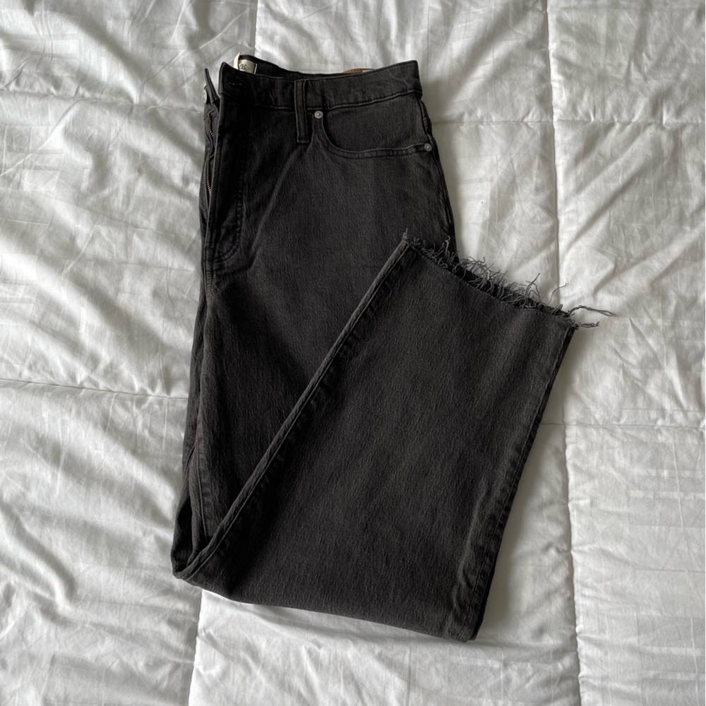 NWT Madewell The Perfect Vintage Straight Jeans Black